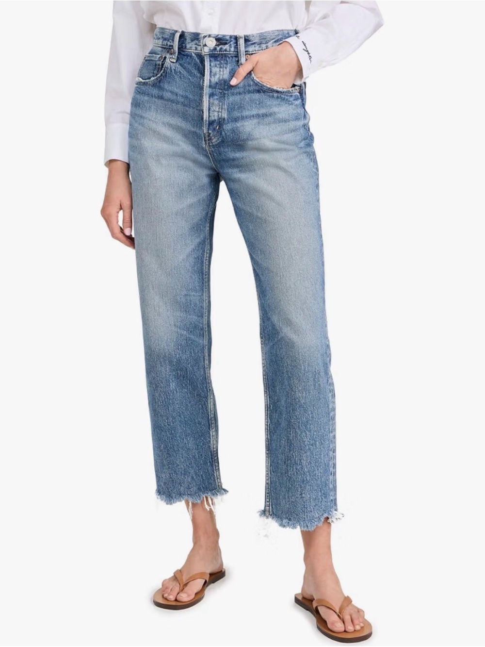 Moussy Vintage MV Mabel Wide Straight Jeans Size 28 Japan Denim High Rise